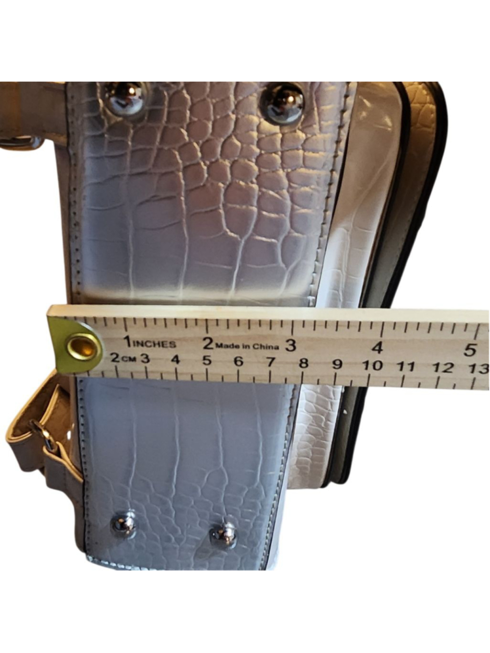 Meli Melo Off White Croc Embossed Backpack - Picture 7 of 7